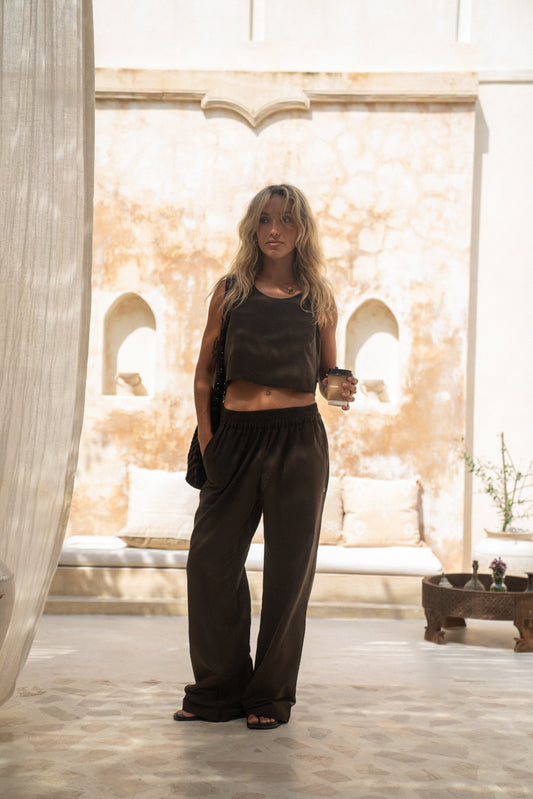 Chocolate Brown | CROP TOP